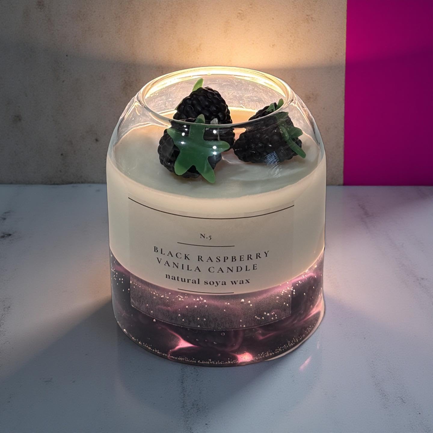 Black Raspberry Vanilla — Handmade Decorative Soy Wax Candle | 10 oz
