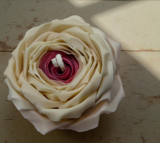 Rose Bloom — Handmade Beeswax Flower Candle | ~3.5 oz | 9–10 hr Burn Time