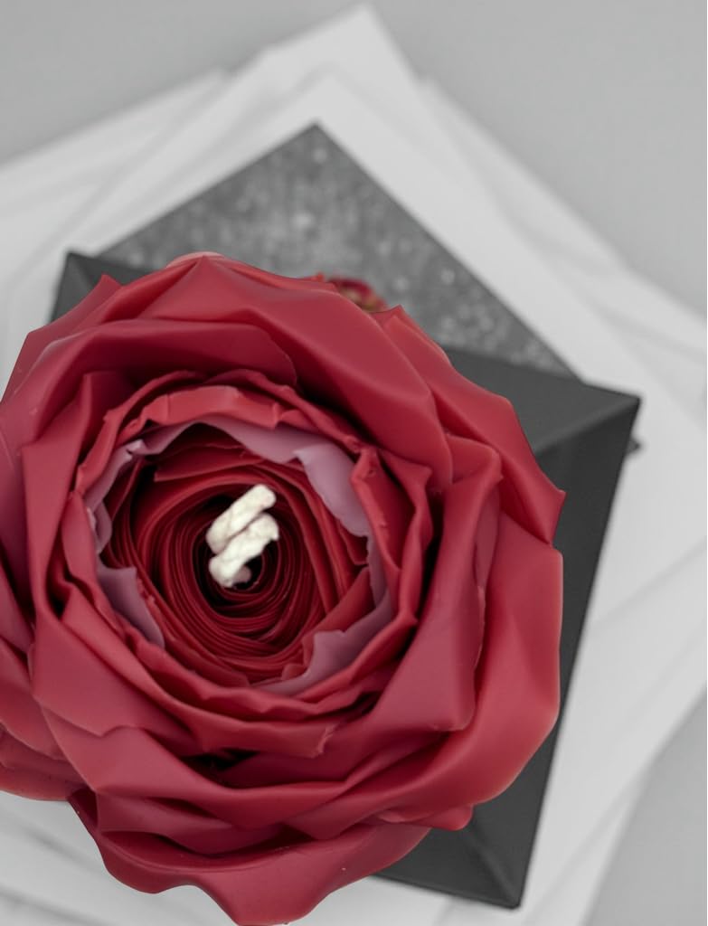 Velvet Rose — Handmade Beeswax Flower Candle | ~3.5 oz