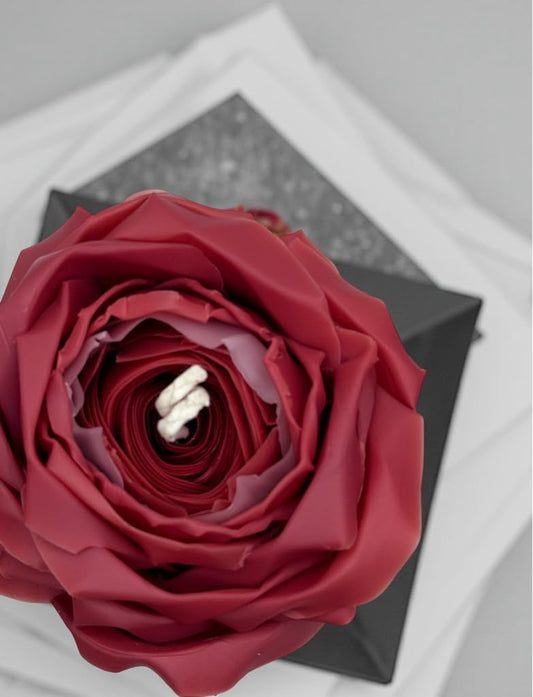 Velvet Rose — Handmade Beeswax Flower Candle | ~3.5 oz