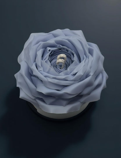 Handmade Rose Candle from 100% Beeswax | Natural Decorative Flower Candle