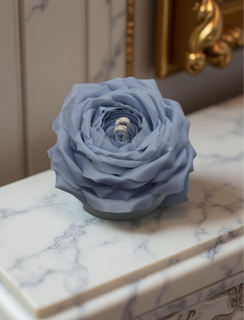 Handmade Rose Candle from 100% Beeswax | Natural Decorative Flower Candle