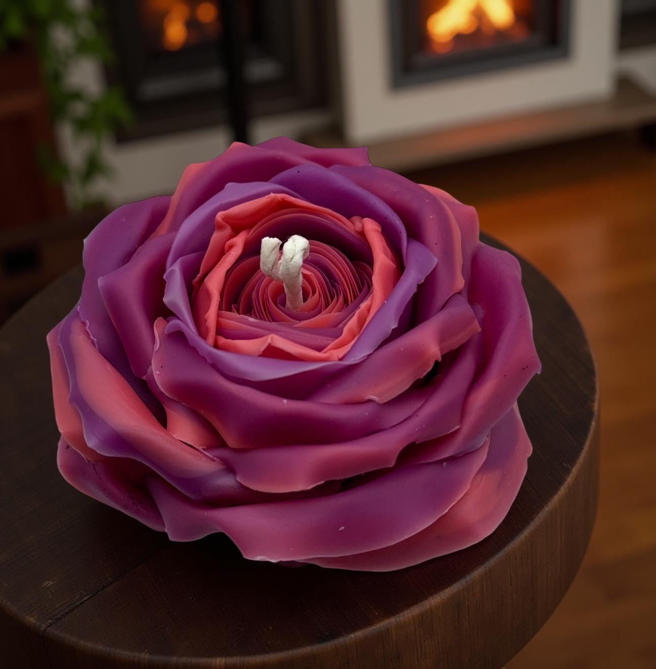 Bohemian Rose — Handmade Beeswax Flower Candle | ~3.5 oz