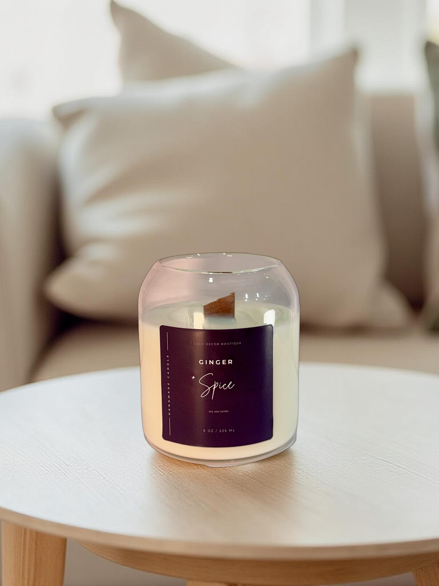 Signature Collection — Handmade Soy Wax Candles in Clear Glass Jars | ~5.8 oz Wax