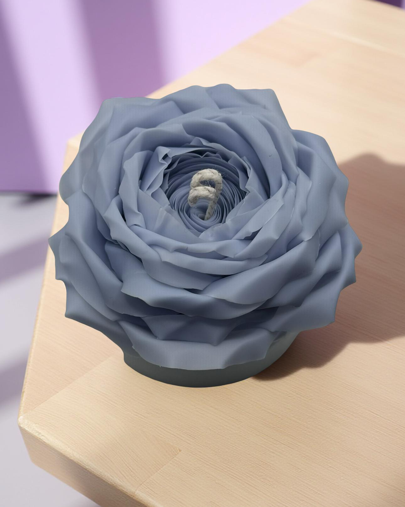 Handmade Rose Candle from 100% Beeswax | Natural Decorative Flower Candle
