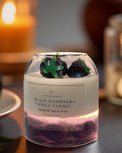 Black Raspberry Vanilla — Handmade Decorative Soy Wax Candle | 10 oz