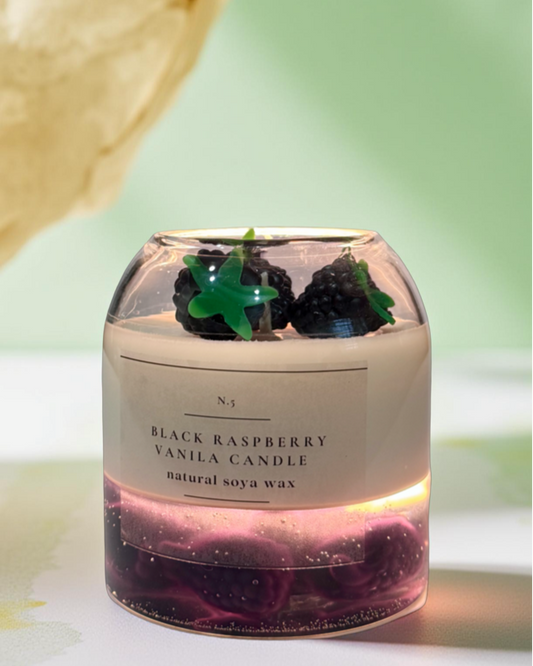 Black Raspberry Vanilla — Handmade Decorative Soy Wax Candle | 10 oz