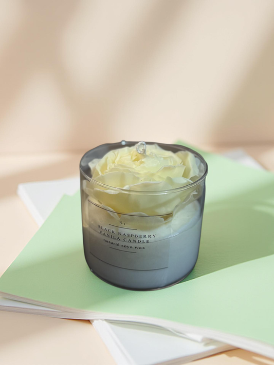 Floral Beeswax Candle — Handmade Bloom in Sculpted Form