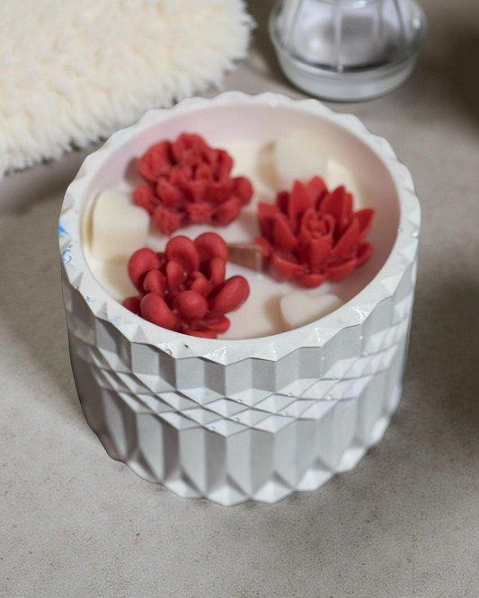 Botanical Bloom — Handcrafted Soy Wax Candle in Sculpted Jar | 8 oz