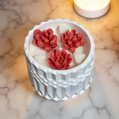 Botanical Bloom — Handcrafted Soy Wax Candle in Sculpted Jar | 8 oz
