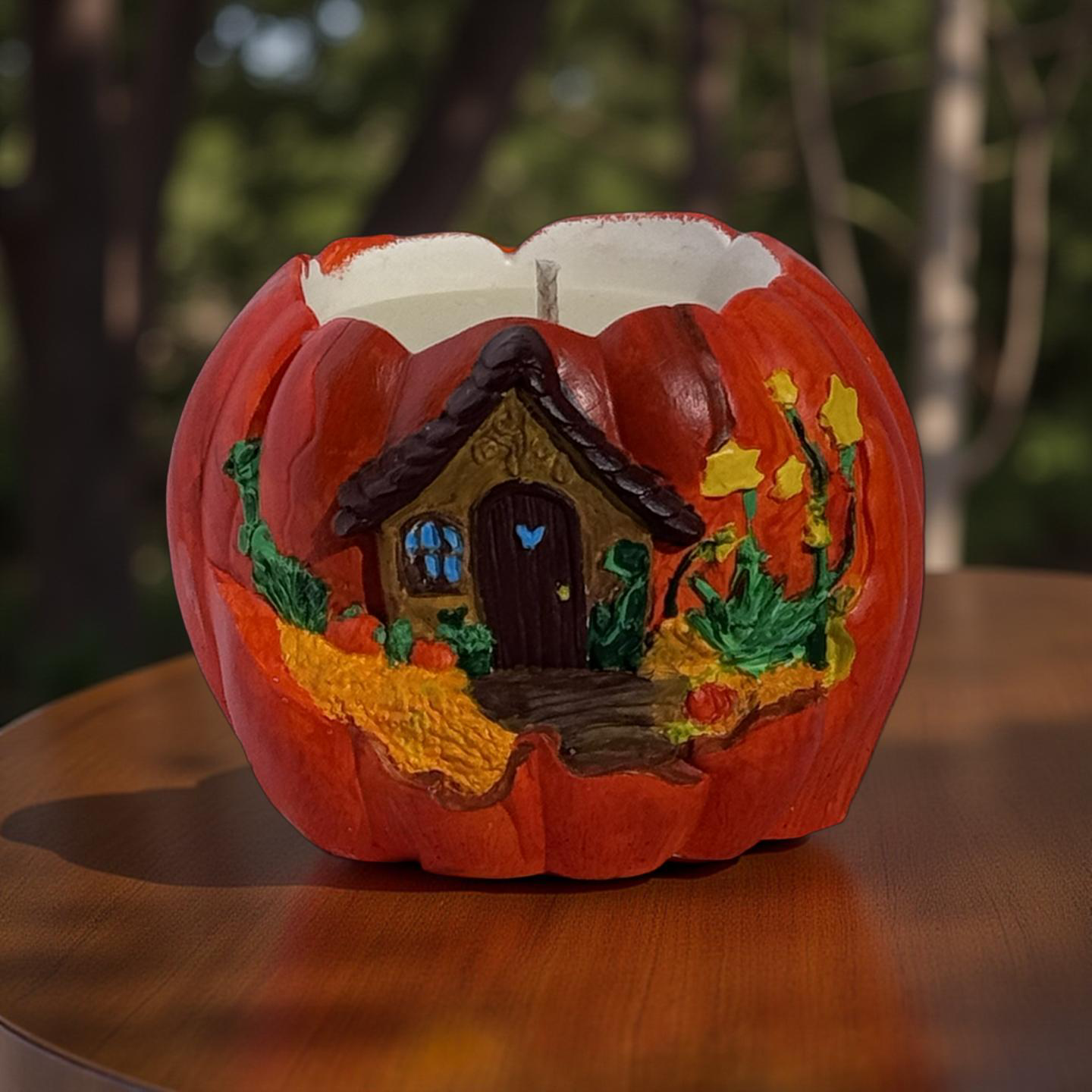 Pumpkin Cottage — Handmade Soy Wax Candle in Pumpkin Design | 6 oz