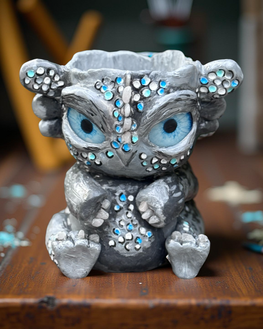 Crystalius Dragon Planter — Handcrafted Fantasy Sculpture Pot for Plants | Unique Artist-Made Gift