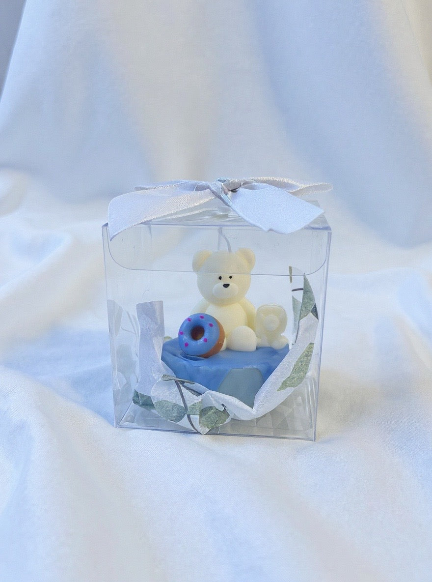 Teddy Bear Favor Candles — Handmade Soy Wax Gift Set of 5