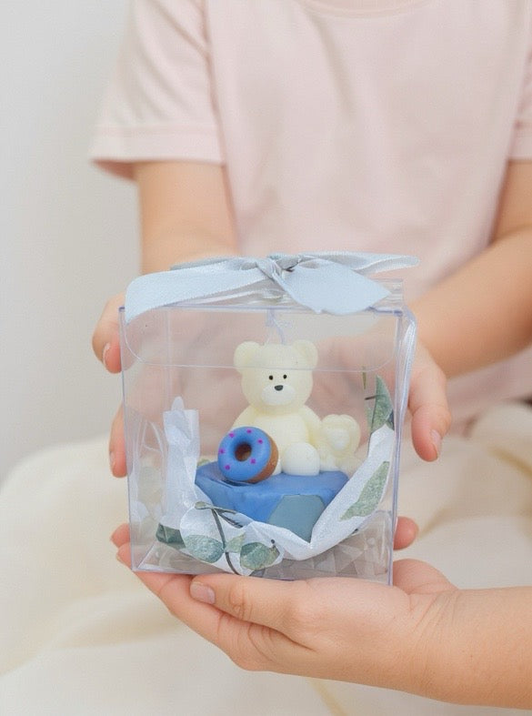 Teddy Bear Favor Candles — Handmade Soy Wax Gift Set of 5