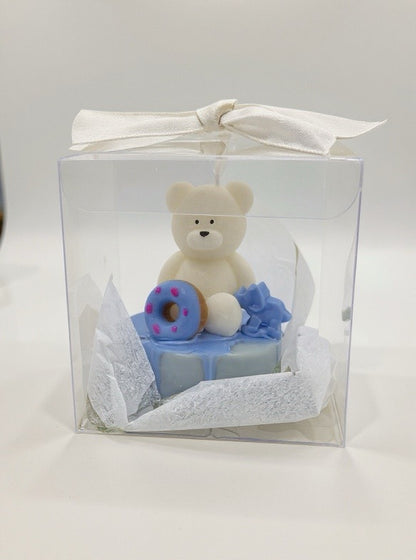 Teddy Bear Favor Candles — Handmade Soy Wax Gift Set of 5
