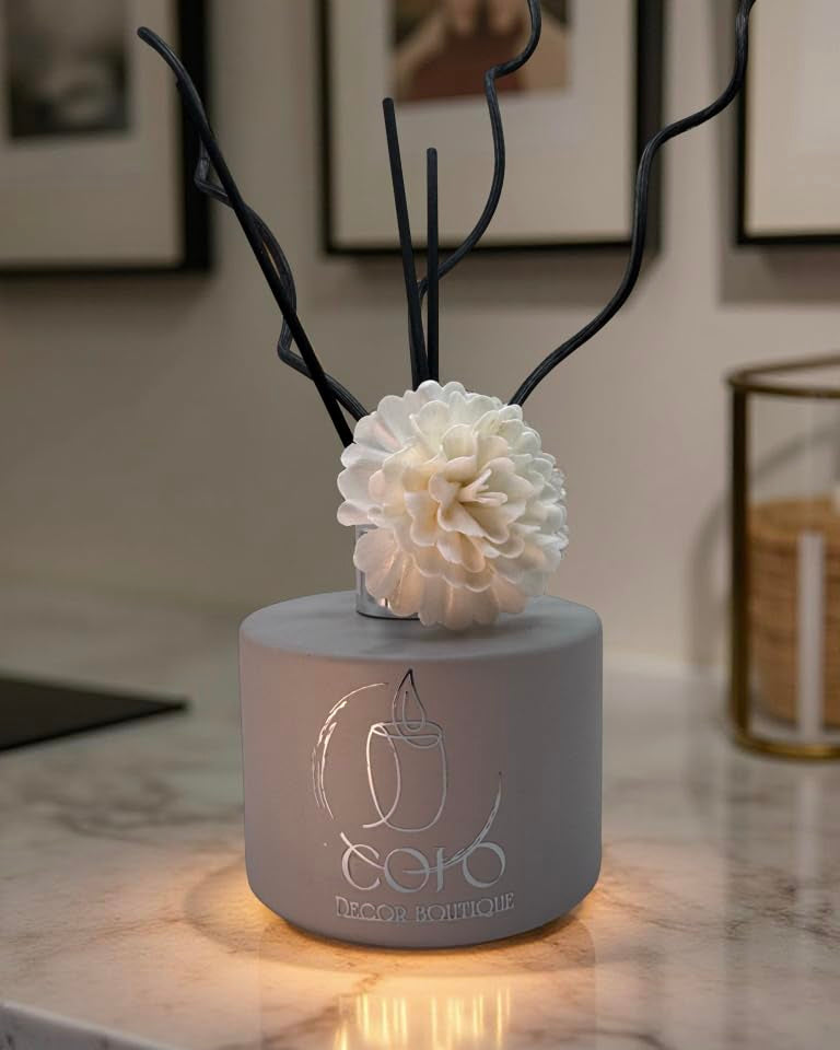 Reed Diffuser with Coconut Oil Base – 6.8 oz | Handmade Floral Aroma Stick