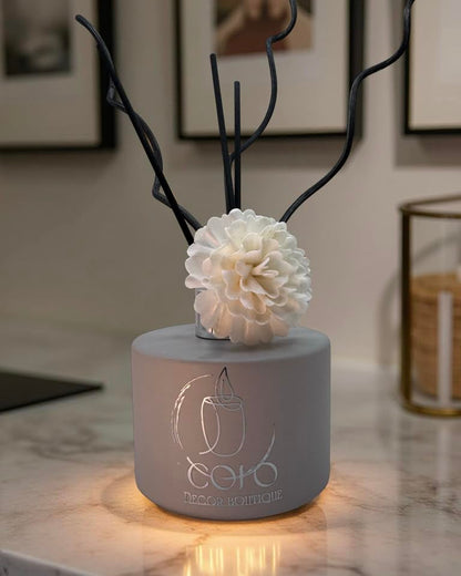 Reed Diffuser with Coconut Oil Base – 6.8 oz | Handmade Floral Aroma Stick