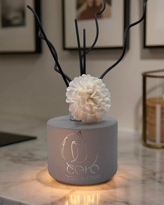 Reed Diffuser with Coconut Oil Base – 6.8 oz | Handmade Floral Aroma Stick