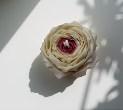 Rose Bloom — Handmade Beeswax Flower Candle | ~3.5 oz | 9–10 hr Burn Time