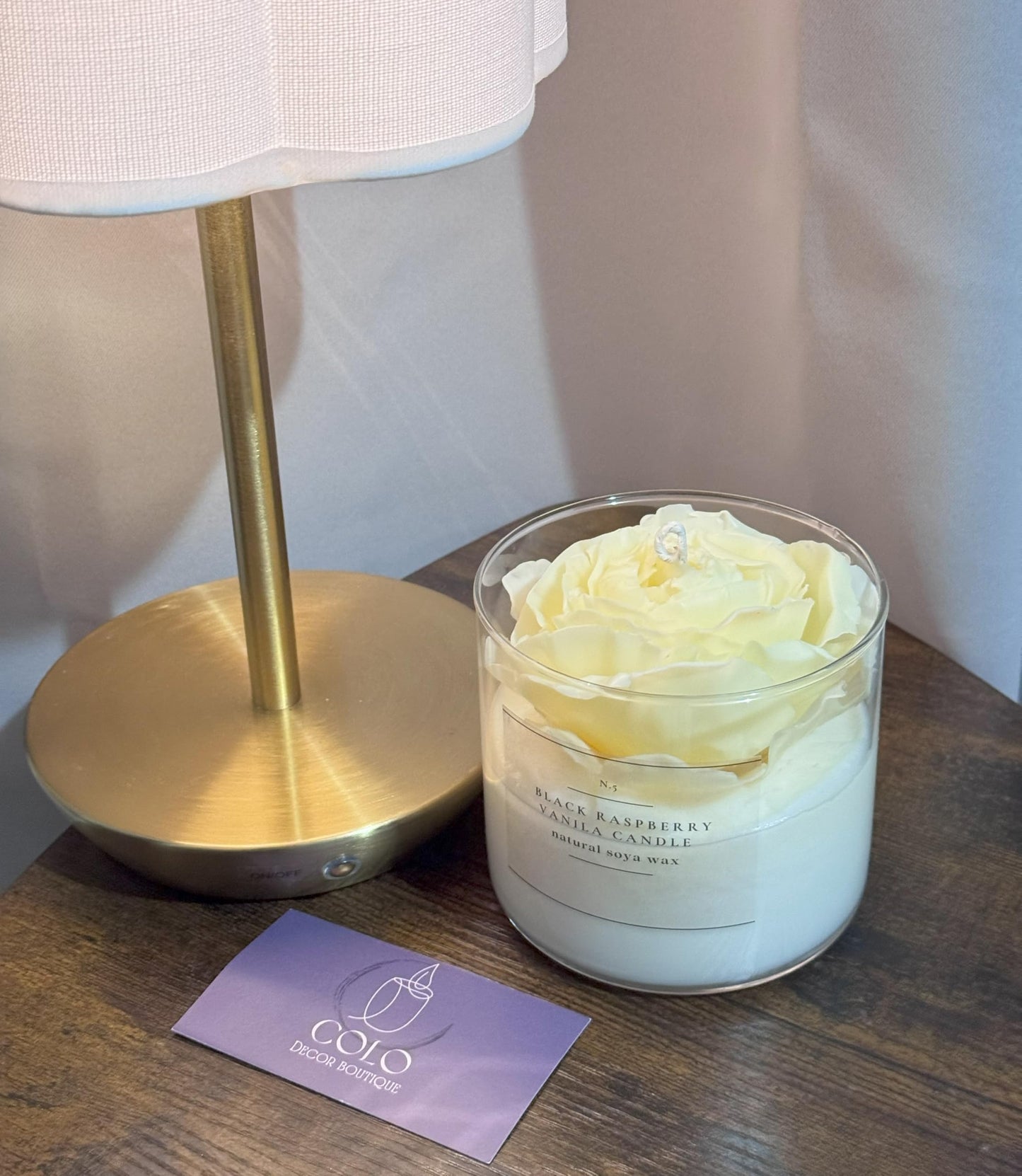 Floral Beeswax Candle — Handmade Bloom in Sculpted Form