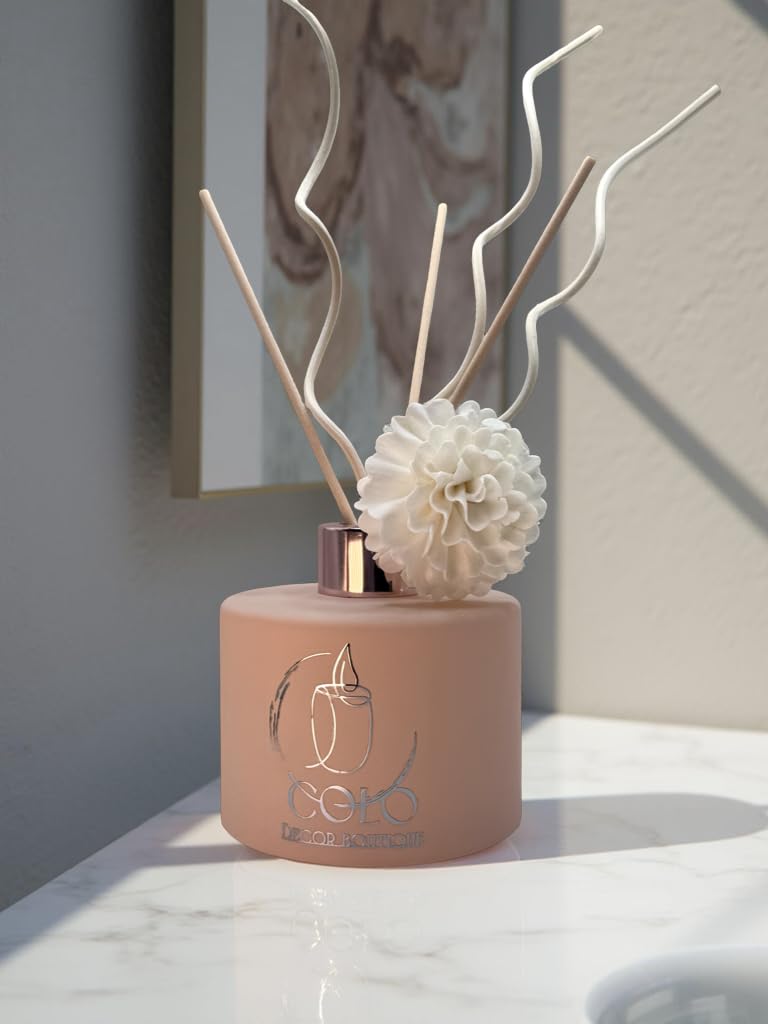 Earthy Rose — Natural Reed Diffuser with Coconut Base & Sculpted Bloom | 6.8 oz