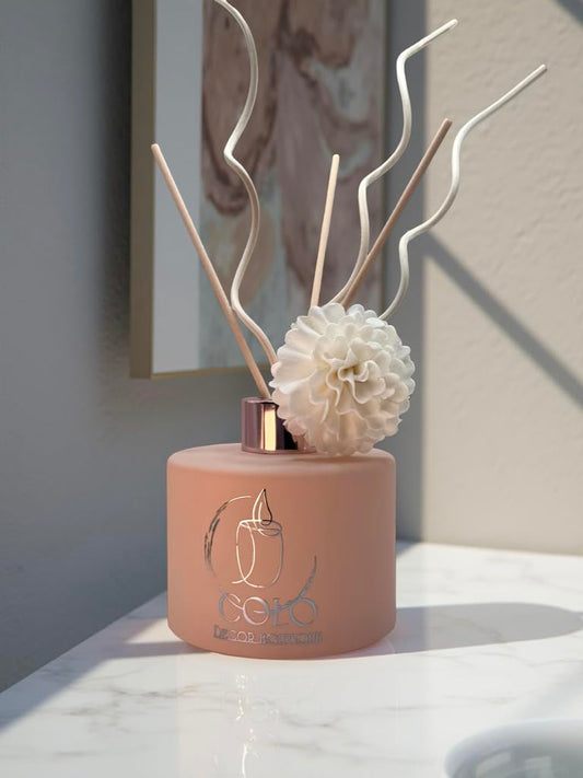 Earthy Rose — Natural Reed Diffuser with Coconut Base & Sculpted Bloom | 6.8 oz